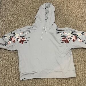 Floral Embroidered Hoodie